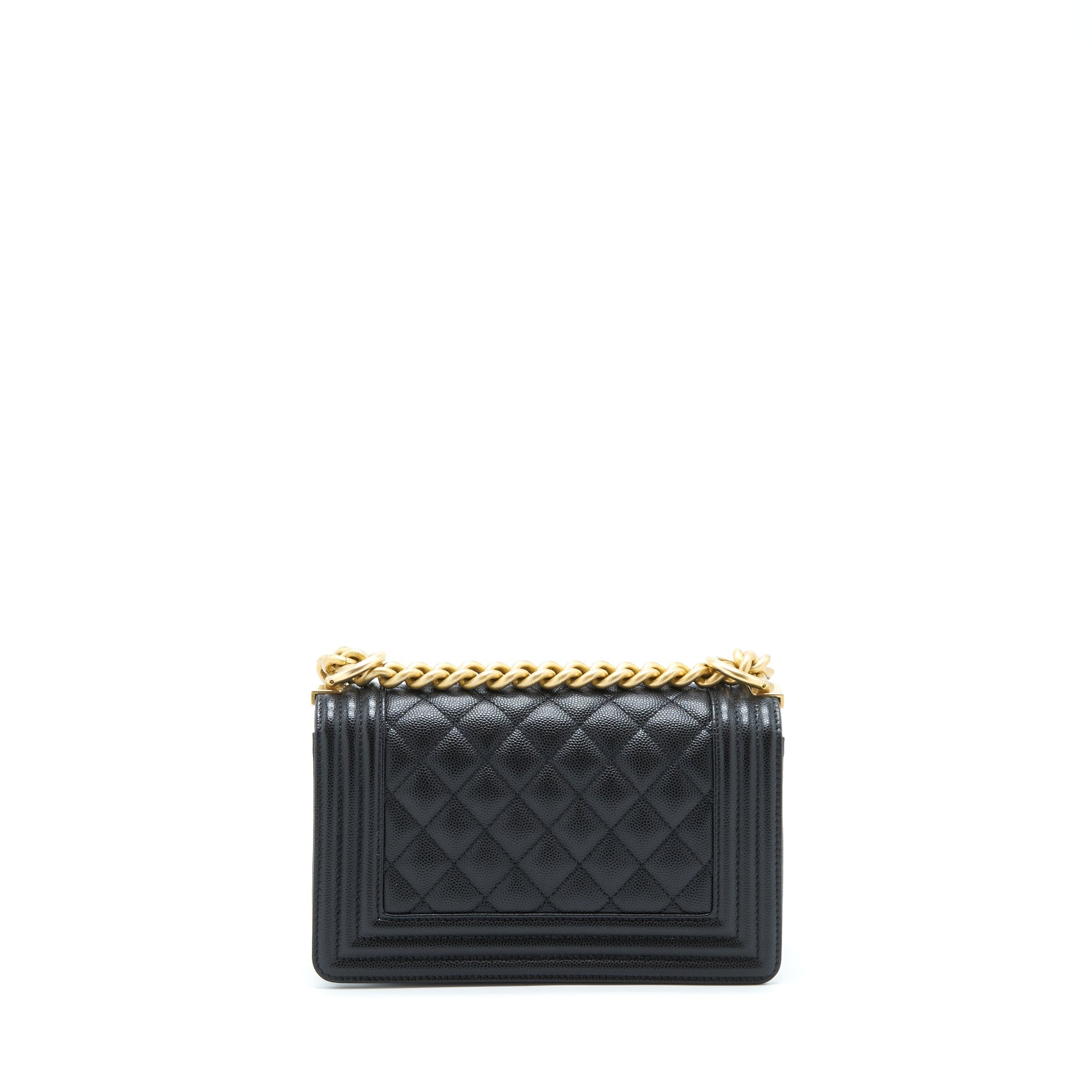 CHANEL SMALL BOY BAG CAVIAR BLACK GHW