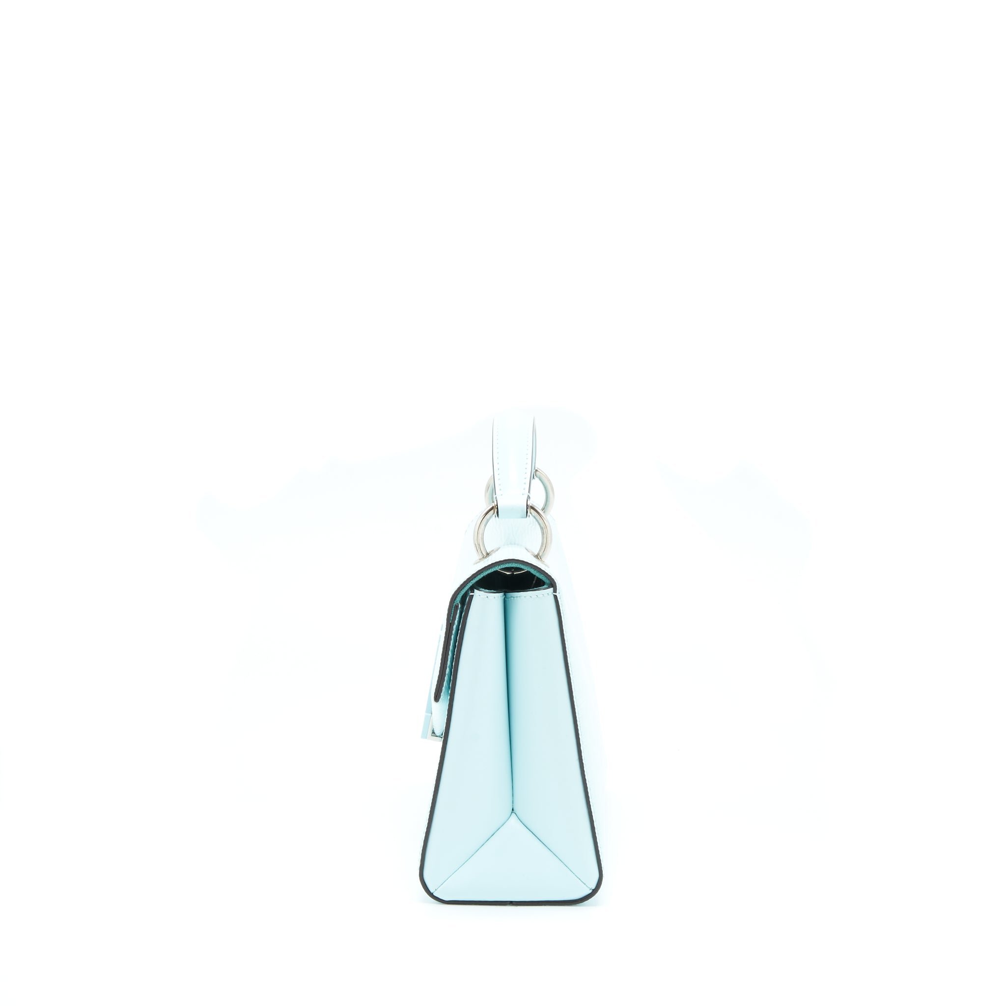 LOUIS VUITTON TOP HANDLE FLAP BAG EPI LIGHT BLUE SHW