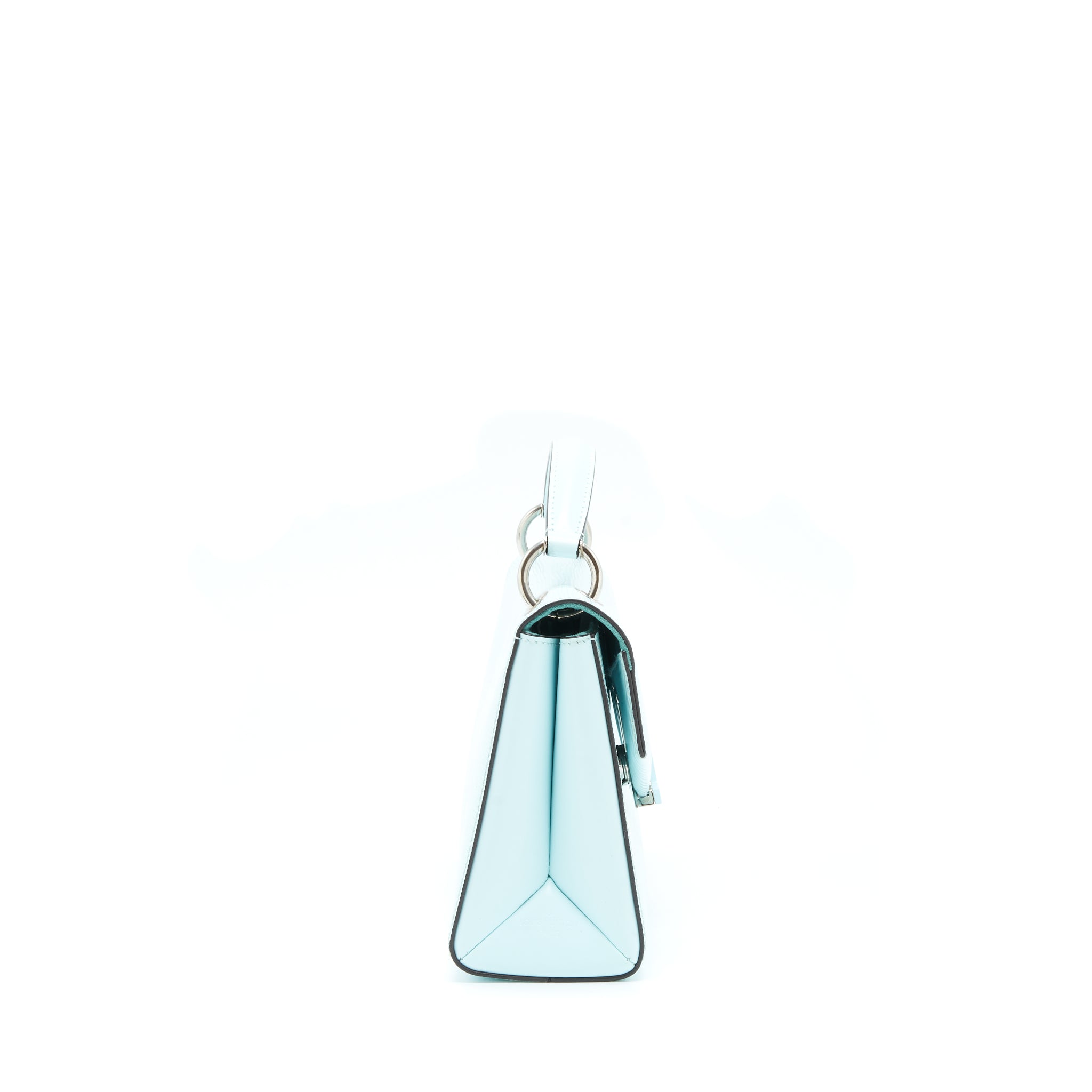 LOUIS VUITTON TOP HANDLE FLAP BAG EPI LIGHT BLUE SHW
