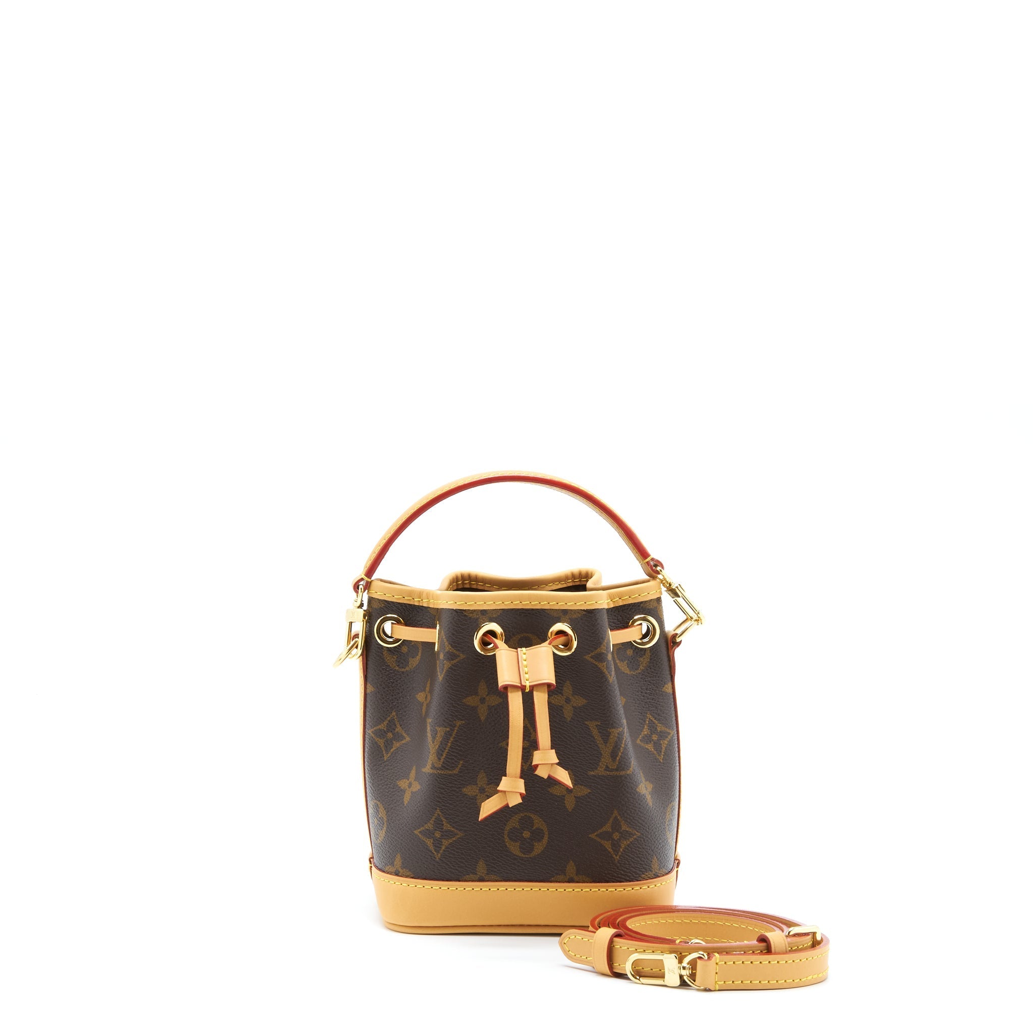 LOUIS VUITTON NANO NOE NEW VERSION MONOGRAM CANVAS GHW
