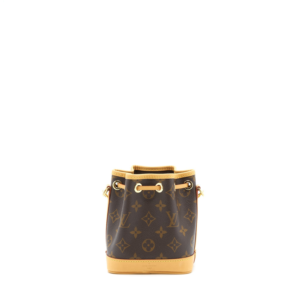 LOUIS VUITTON NANO NOE NEW VERSION MONOGRAM CANVAS GHW