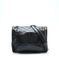 SAINT LAURENT/YSL MEDIUM NIKI BAG CALFSKIN BLACK SHW