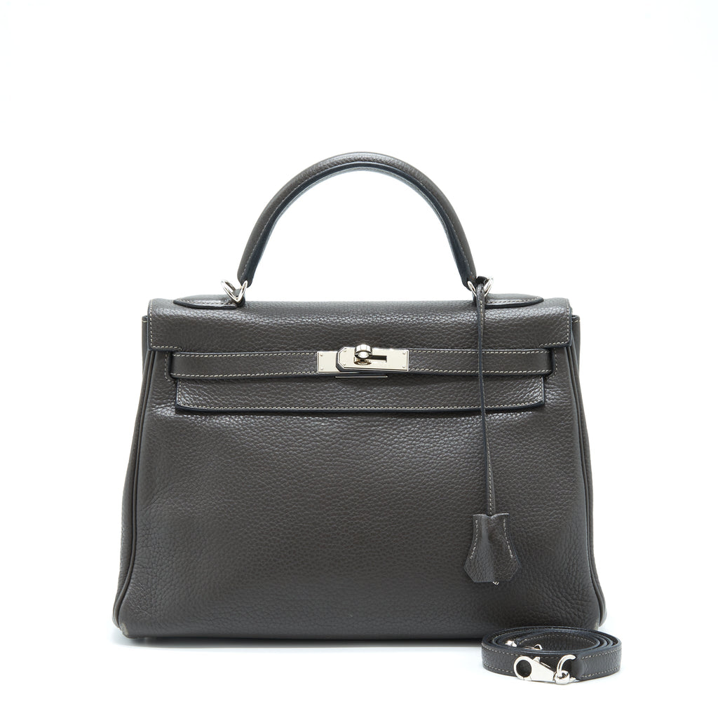 HERMES KELLY 32 CLEMENCE DARK GREY SHW