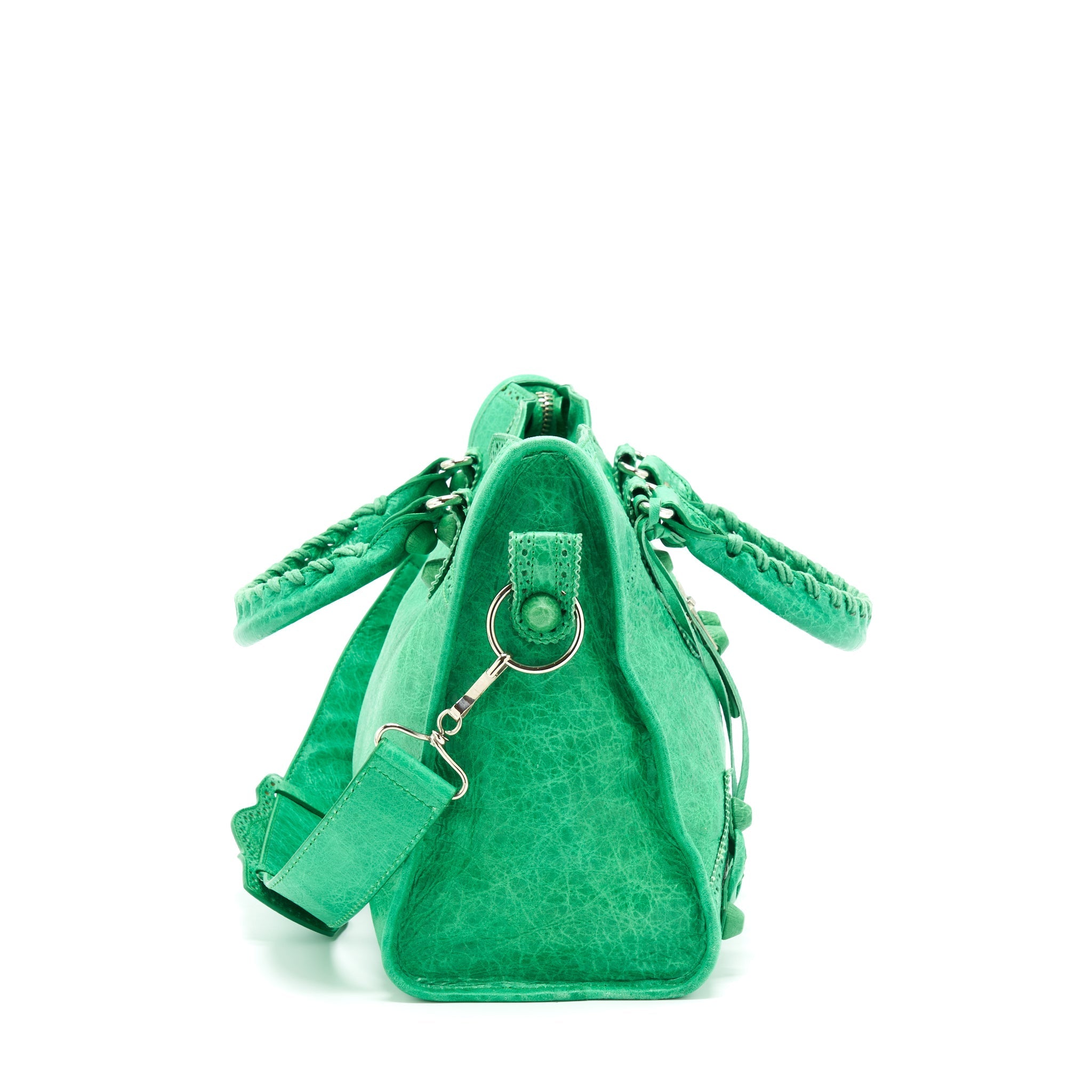 BALENCIAGA LACE CITY BAG GREEN SHW