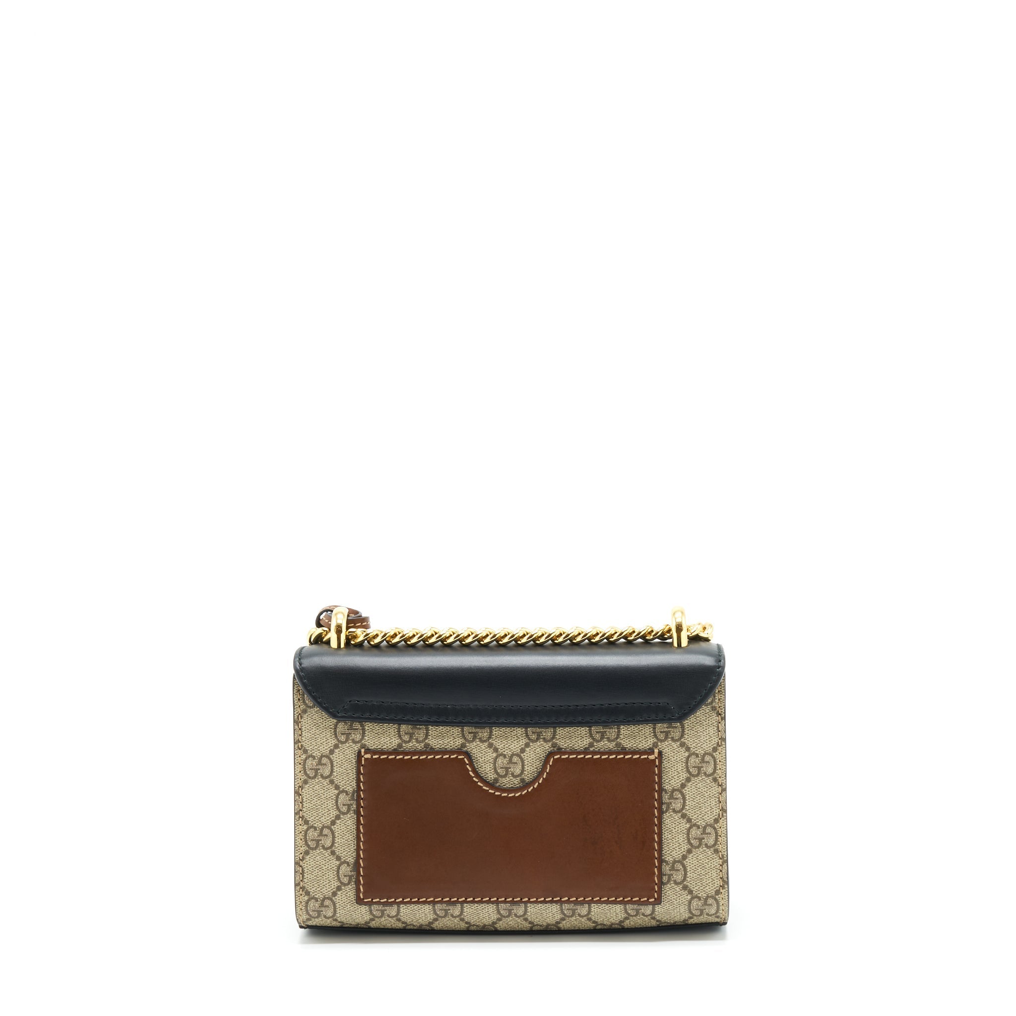 GUCCI SMALL PADLOCK SHOULDER BAG GG SUPREME CANVAS / BLACK GHW