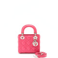 DIOR MINI LADY DIOR LAMBSKIN PINK SHW