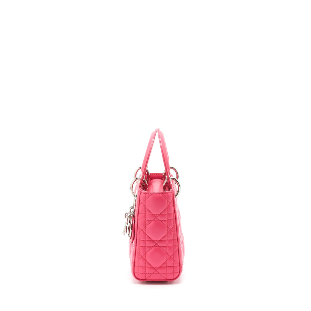 DIOR MINI LADY DIOR LAMBSKIN PINK SHW