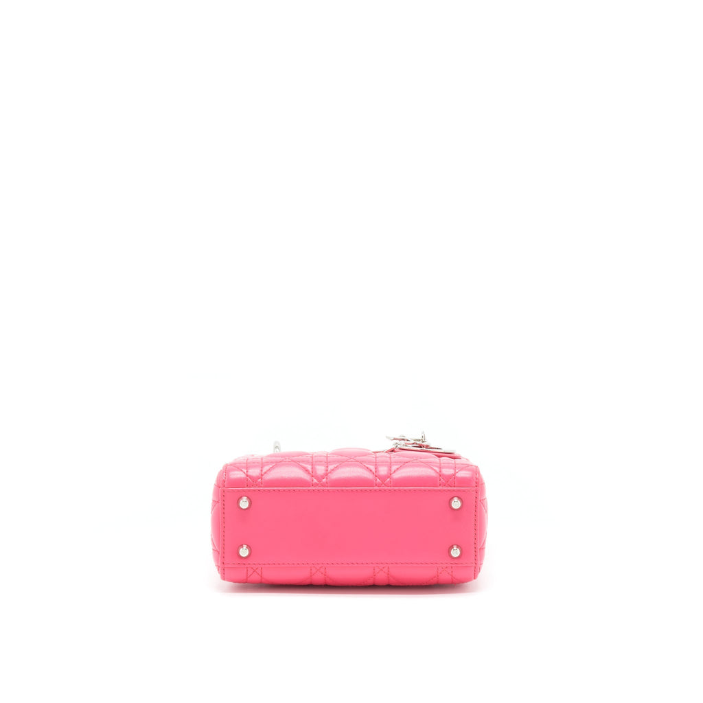 DIOR MINI LADY DIOR LAMBSKIN PINK SHW