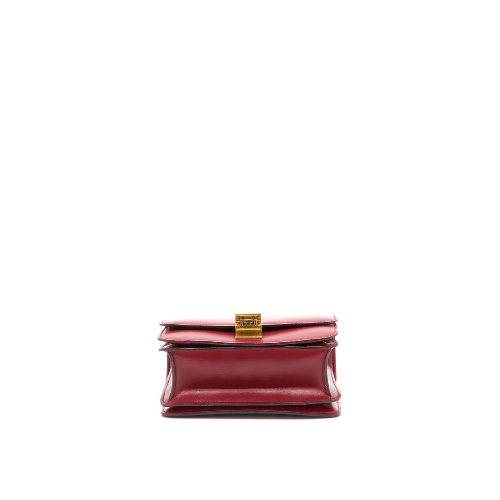 CELINE SMALL CLASSIC BAG IN BOX CALFSKIN RED GHW