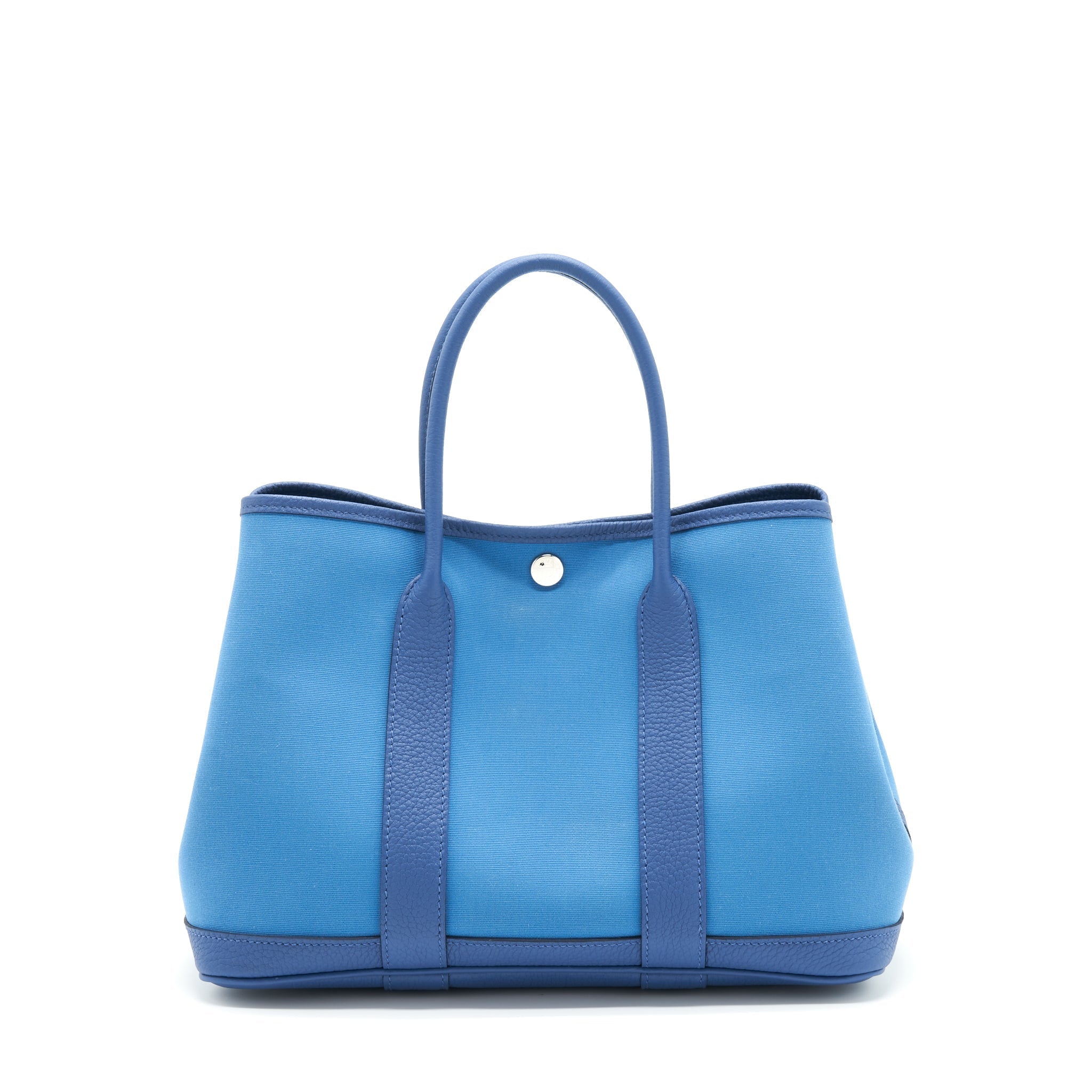 HERMES GARDEN PARTY 30 CANVAS BLUE BRIGHTON/AZUR SHW