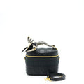 DIOR SMALL DIORTRAVEL VANITY CASE BLACK GHW WITH AN EXTRA TWILLY