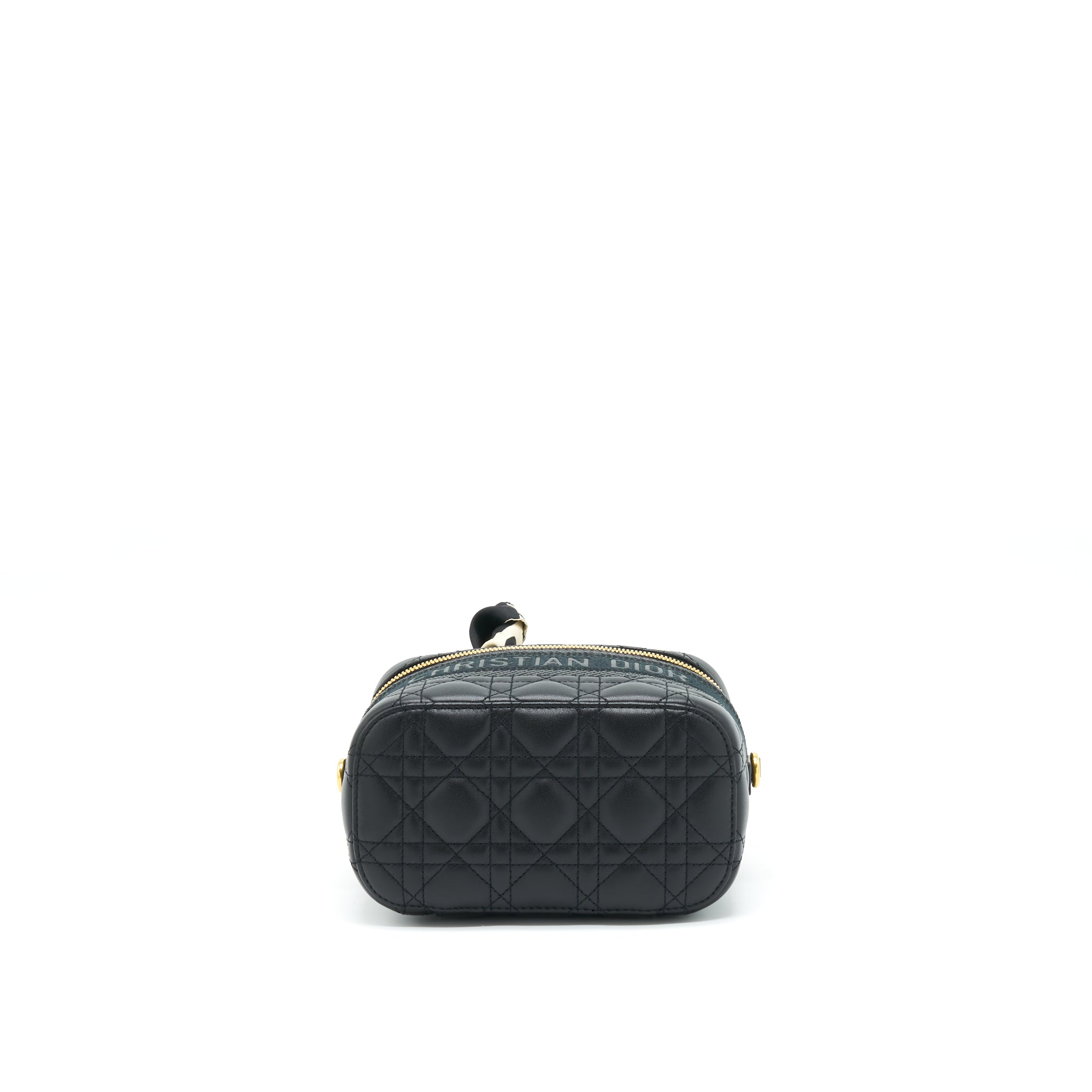 DIOR SMALL DIORTRAVEL VANITY CASE BLACK GHW WITH AN EXTRA TWILLY
