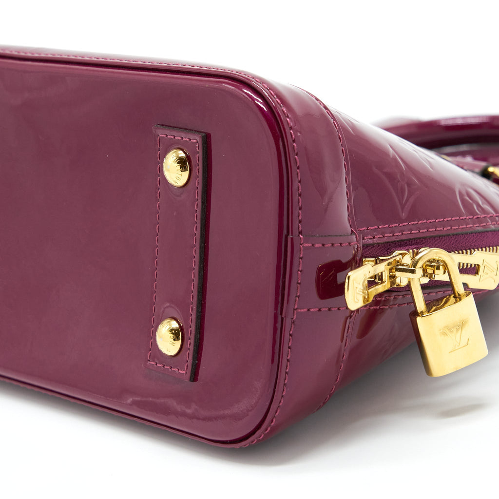 LOUIS VUITTON ALMA BB PATENT PURPLE GHW