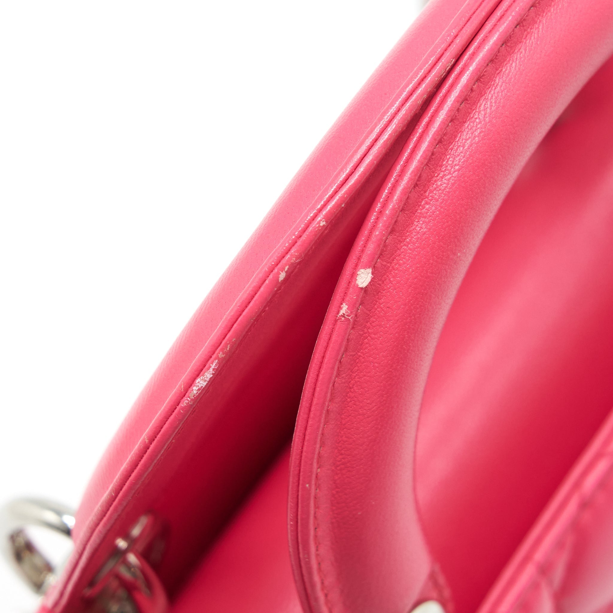 DIOR MINI LADY DIOR LAMBSKIN PINK SHW
