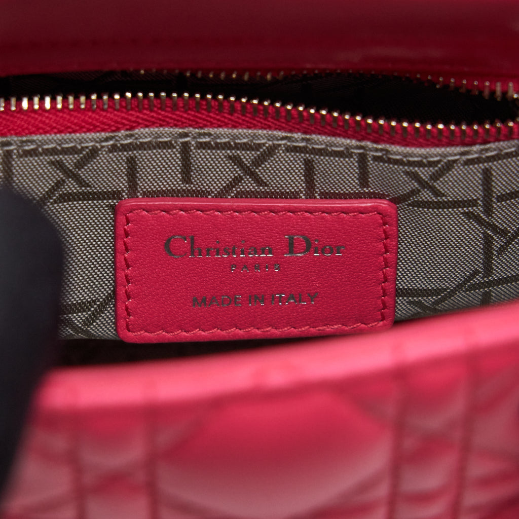 DIOR MINI LADY DIOR LAMBSKIN PINK SHW
