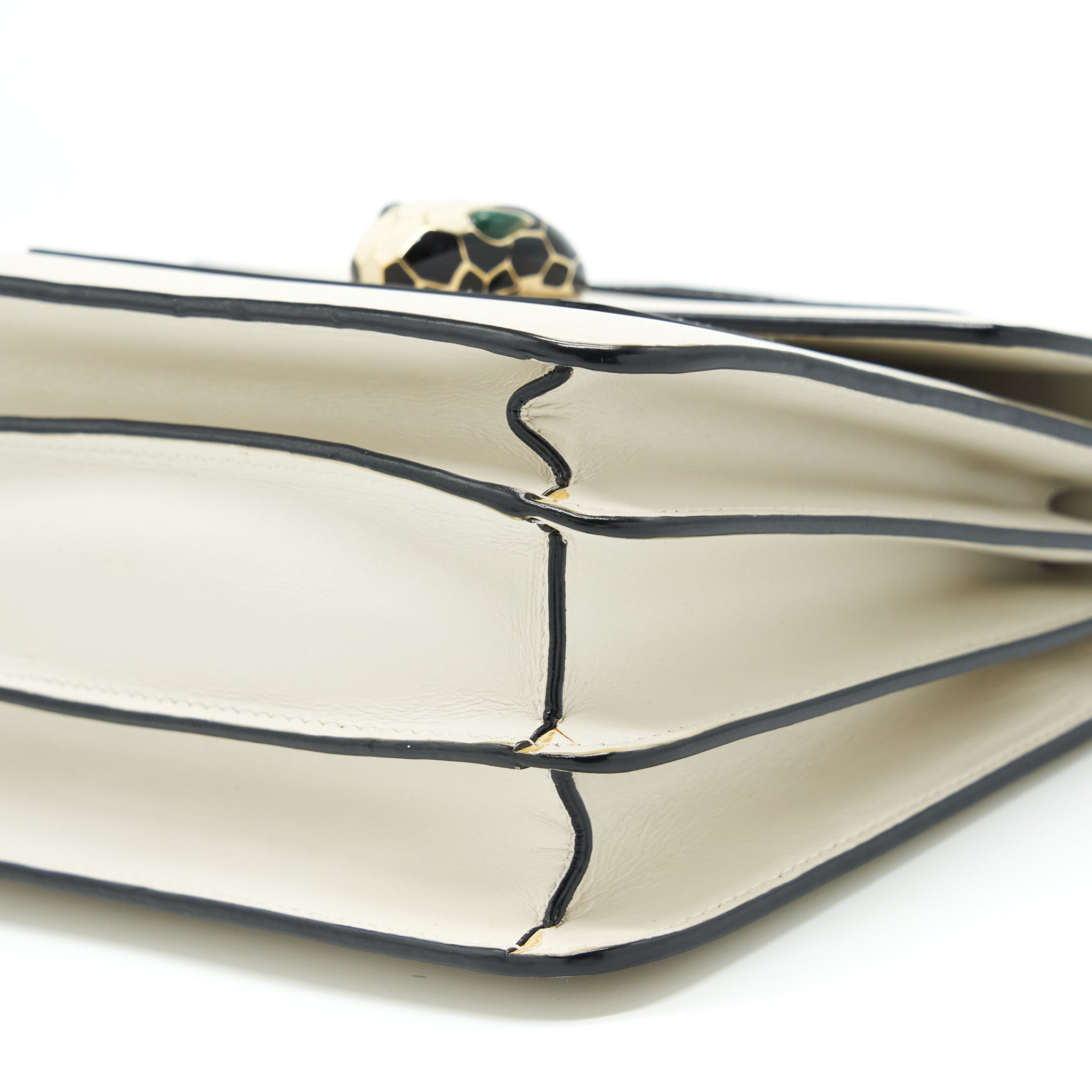 BVLGARI TOP HANDLE SERPENTI BAG WHITE