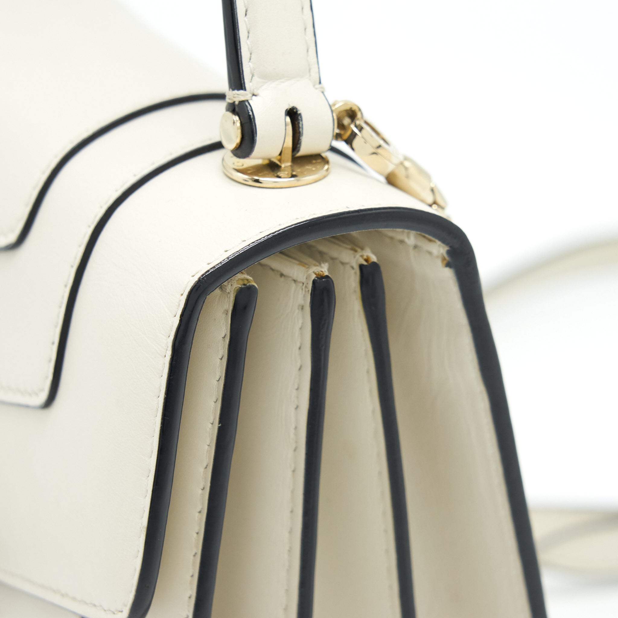 BVLGARI TOP HANDLE SERPENTI BAG WHITE