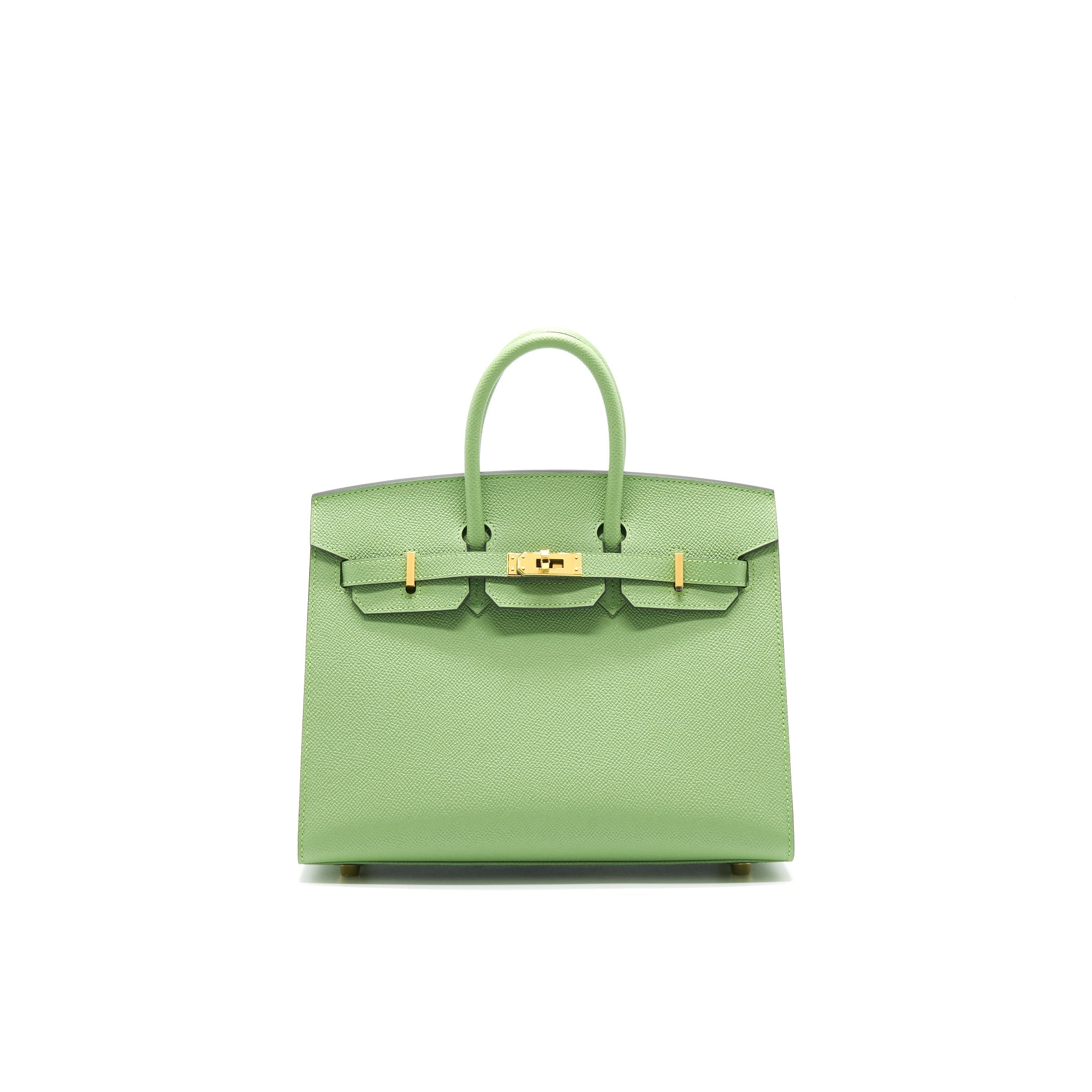 HERMES BIRKIN 25 SELLIER VERT CRIQUET GHW