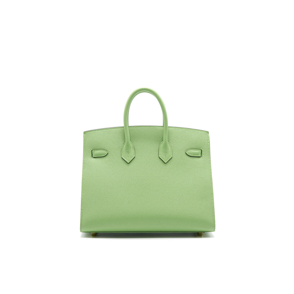 HERMES BIRKIN 25 SELLIER VERT CRIQUET GHW