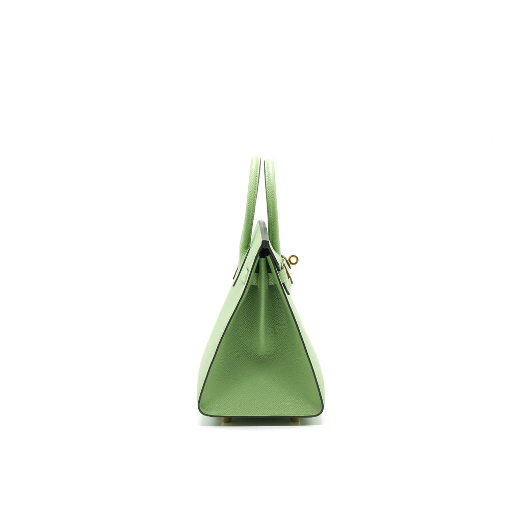 HERMES BIRKIN 25 SELLIER VERT CRIQUET GHW