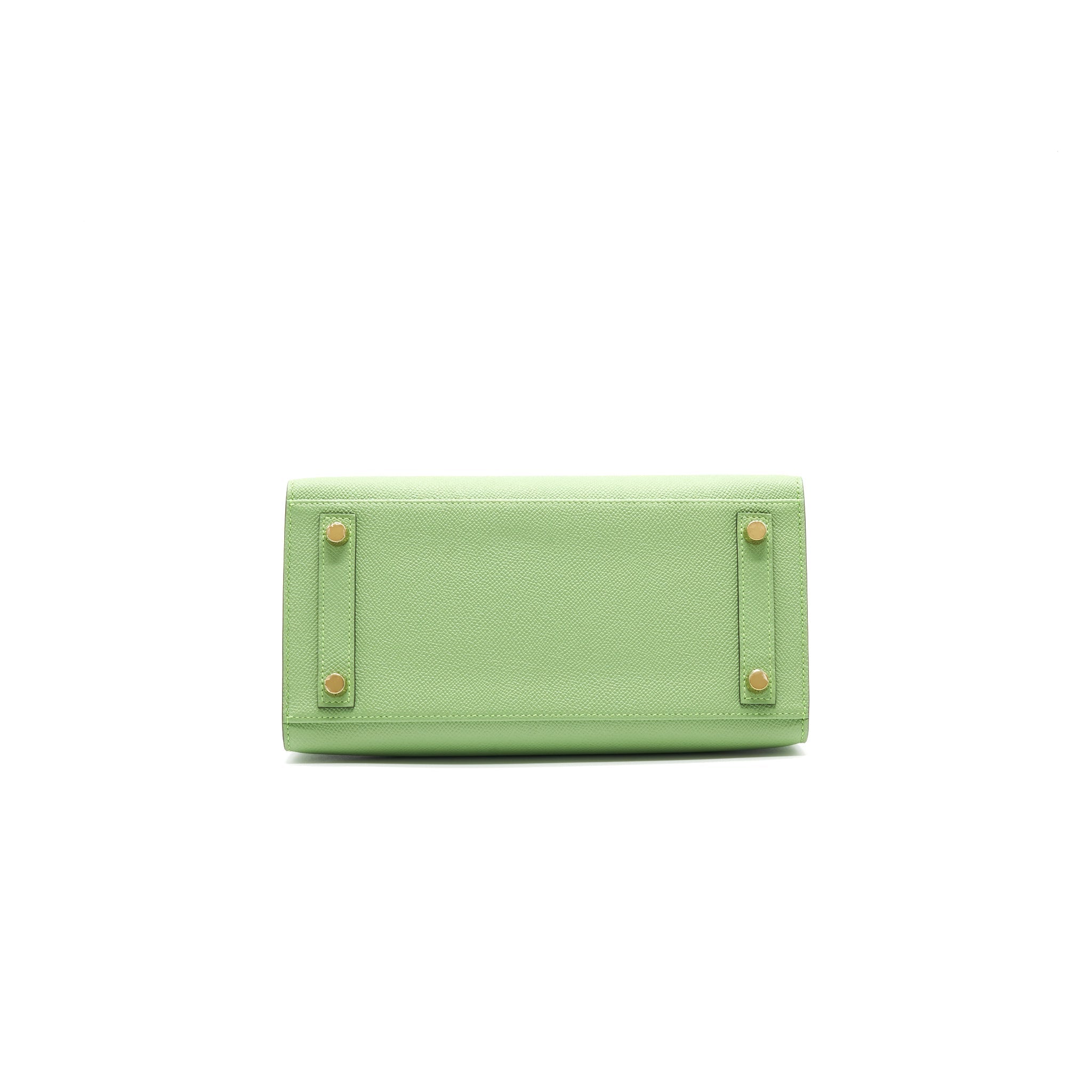 HERMES BIRKIN 25 SELLIER VERT CRIQUET GHW