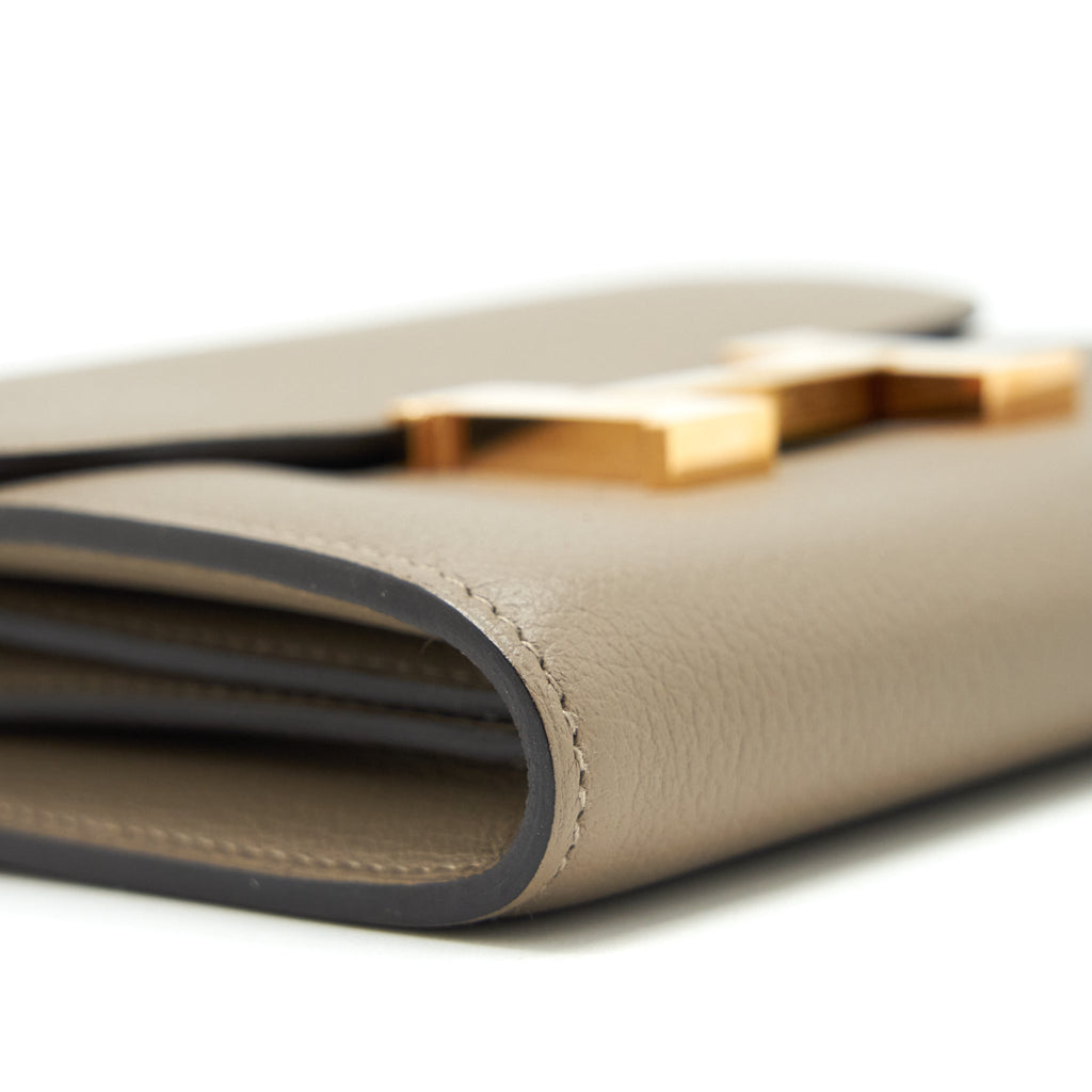 HERMES CONSTANCE COMPACT WALLET EVERCOLOR M8 GRIS ASHPITE RGHW