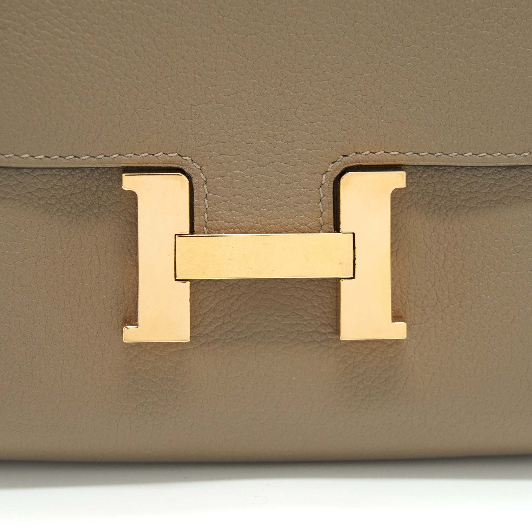 HERMES CONSTANCE COMPACT WALLET EVERCOLOR M8 GRIS ASHPITE RGHW