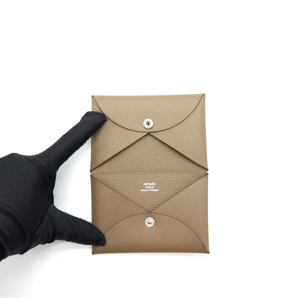 HERMES CALVI CARD HOLDER ETOUPE SHW