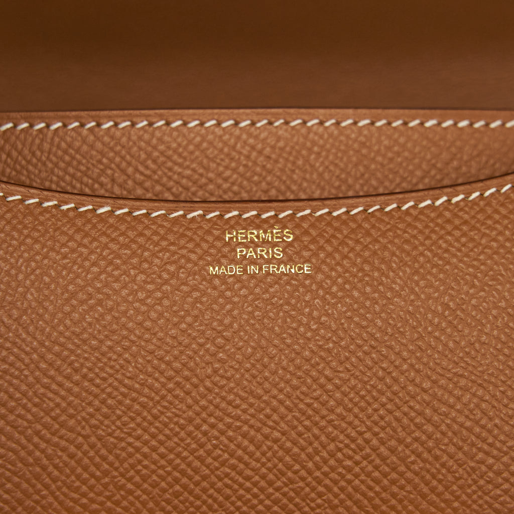 HERMES MINI CONSTANCE EPSOM 37 GOLD GHW