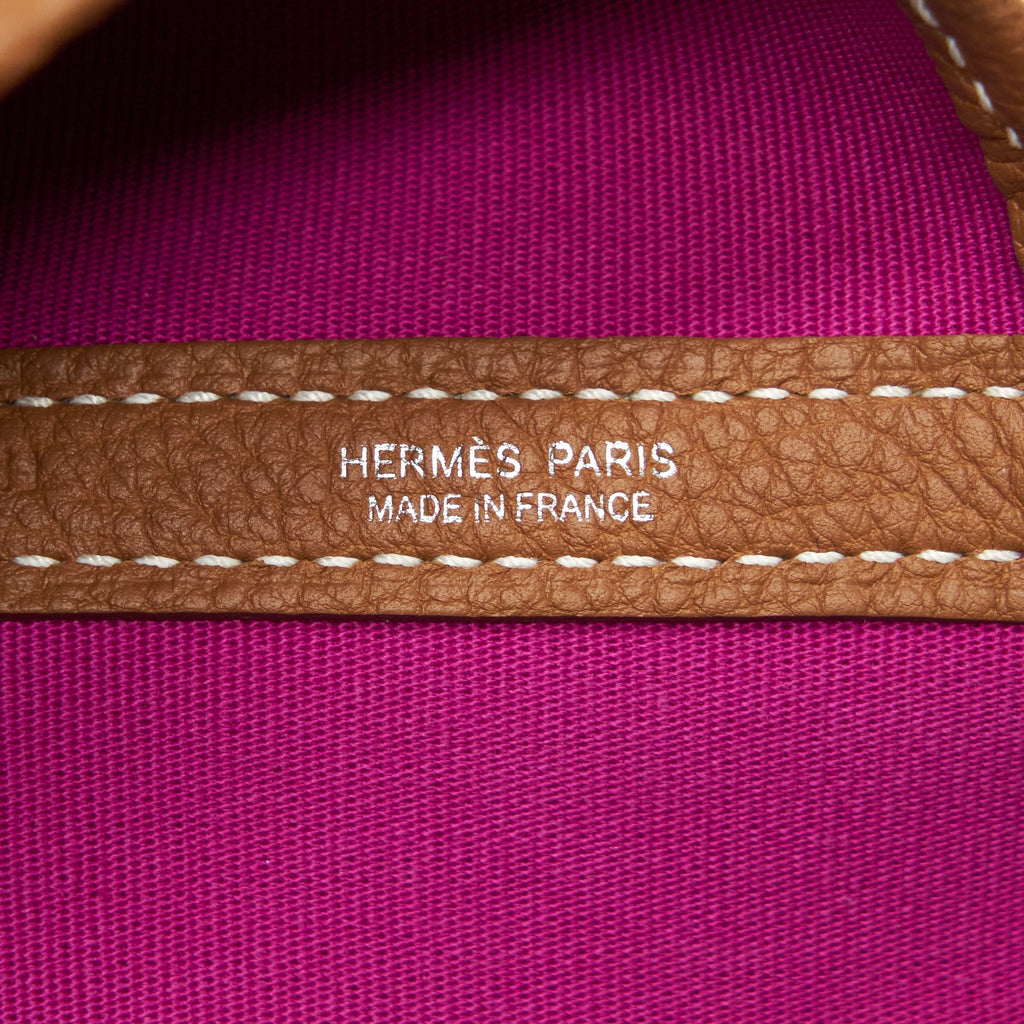 HERMES GARDEN PARTY 36 OFFICER BICOLOUR DUNE-MAGNOLIA/GOLD SHW