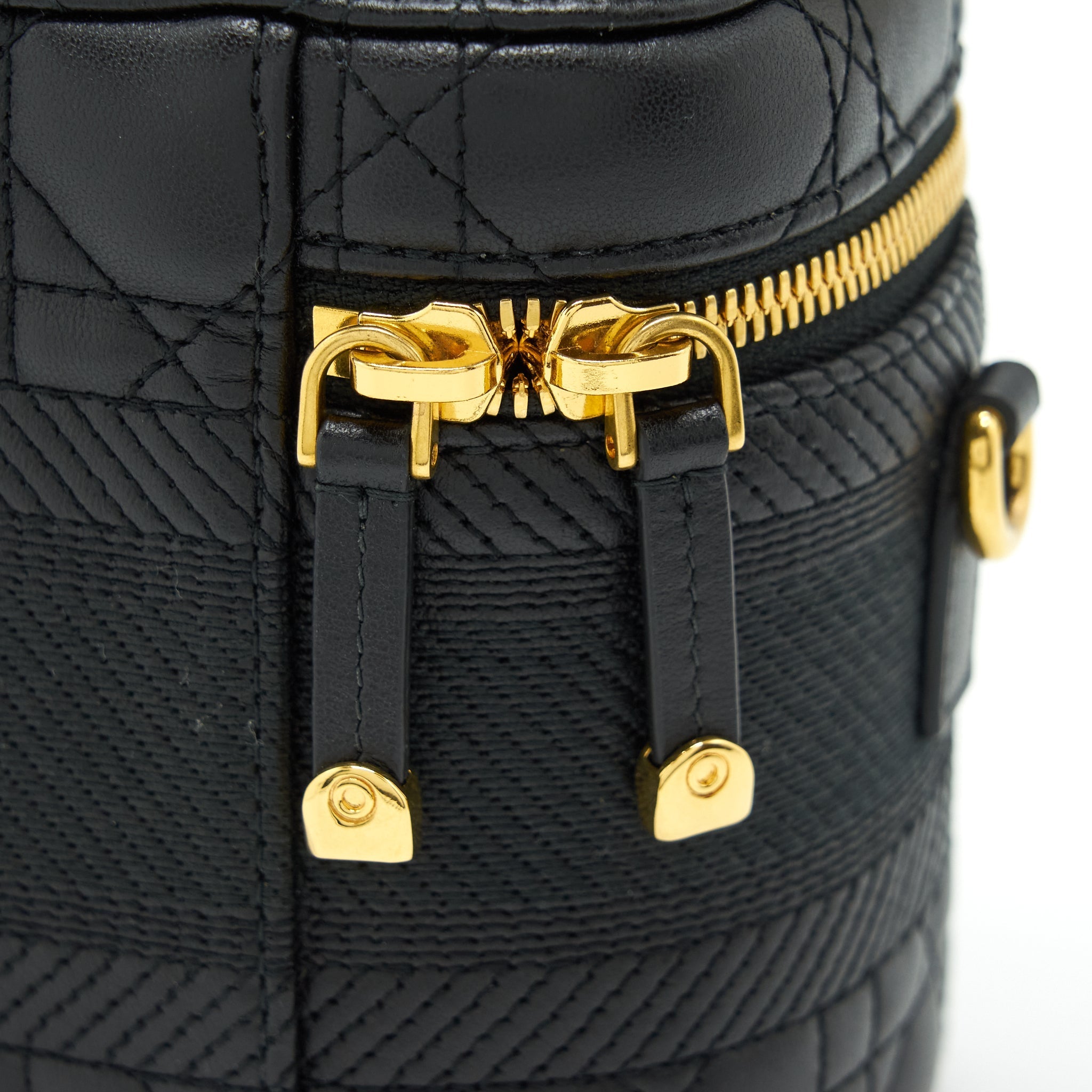 DIOR SMALL DIORTRAVEL VANITY CASE BLACK GHW WITH AN EXTRA TWILLY