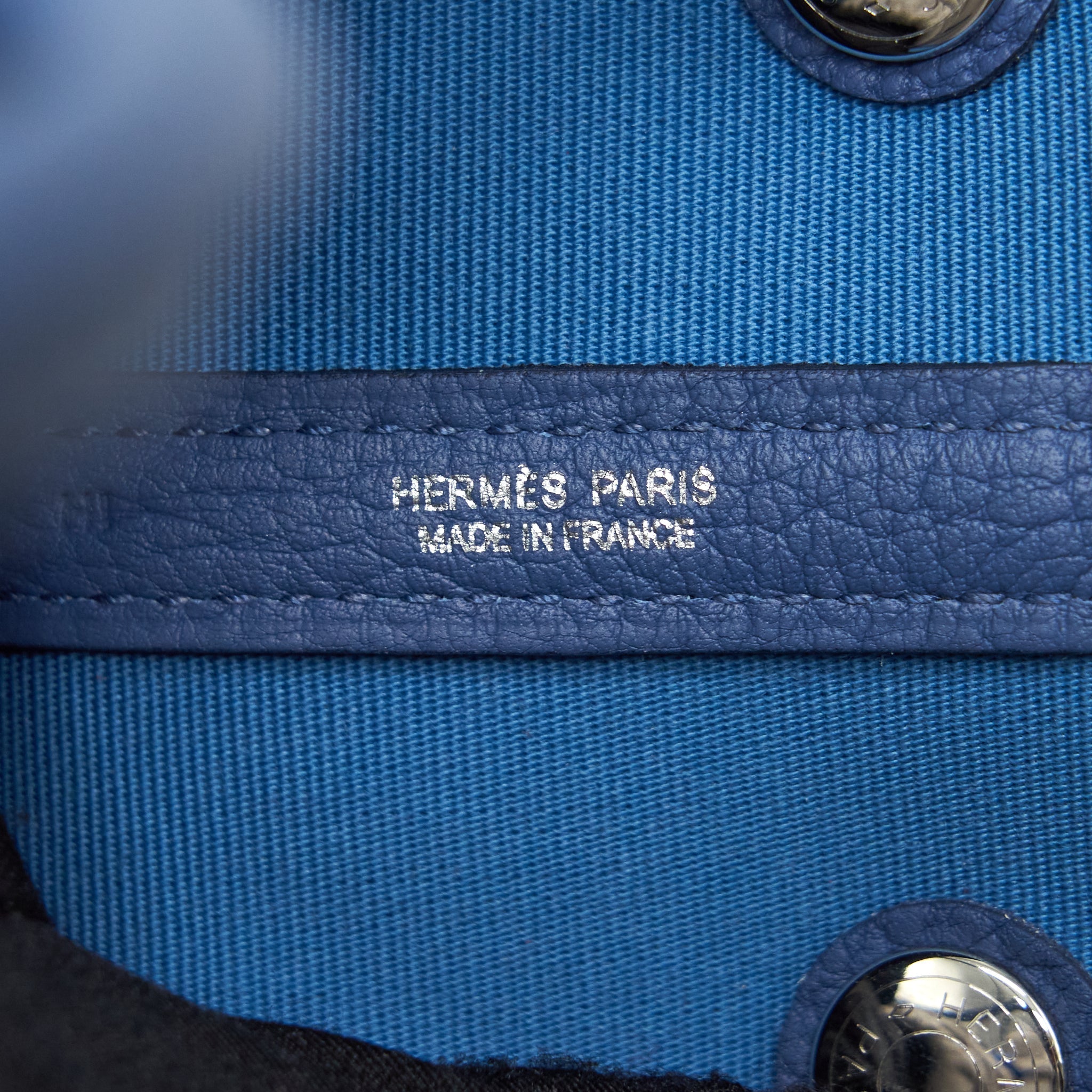 HERMES GARDEN PARTY 30 CANVAS BLUE BRIGHTON/AZUR SHW