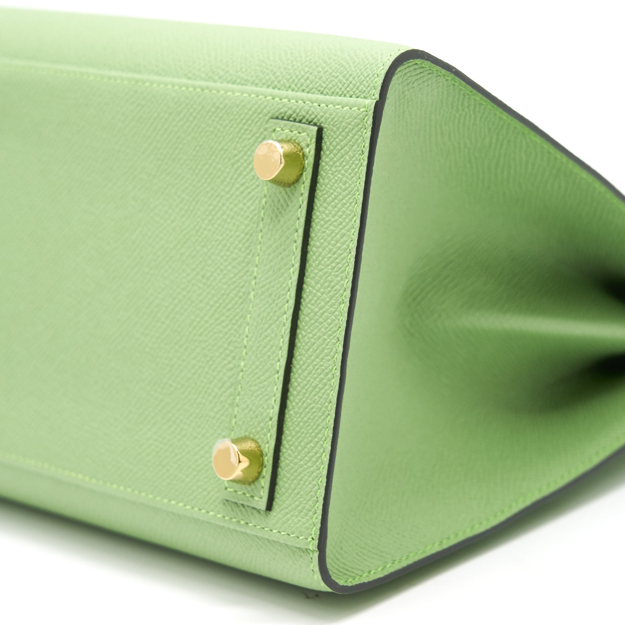 HERMES BIRKIN 25 SELLIER VERT CRIQUET GHW