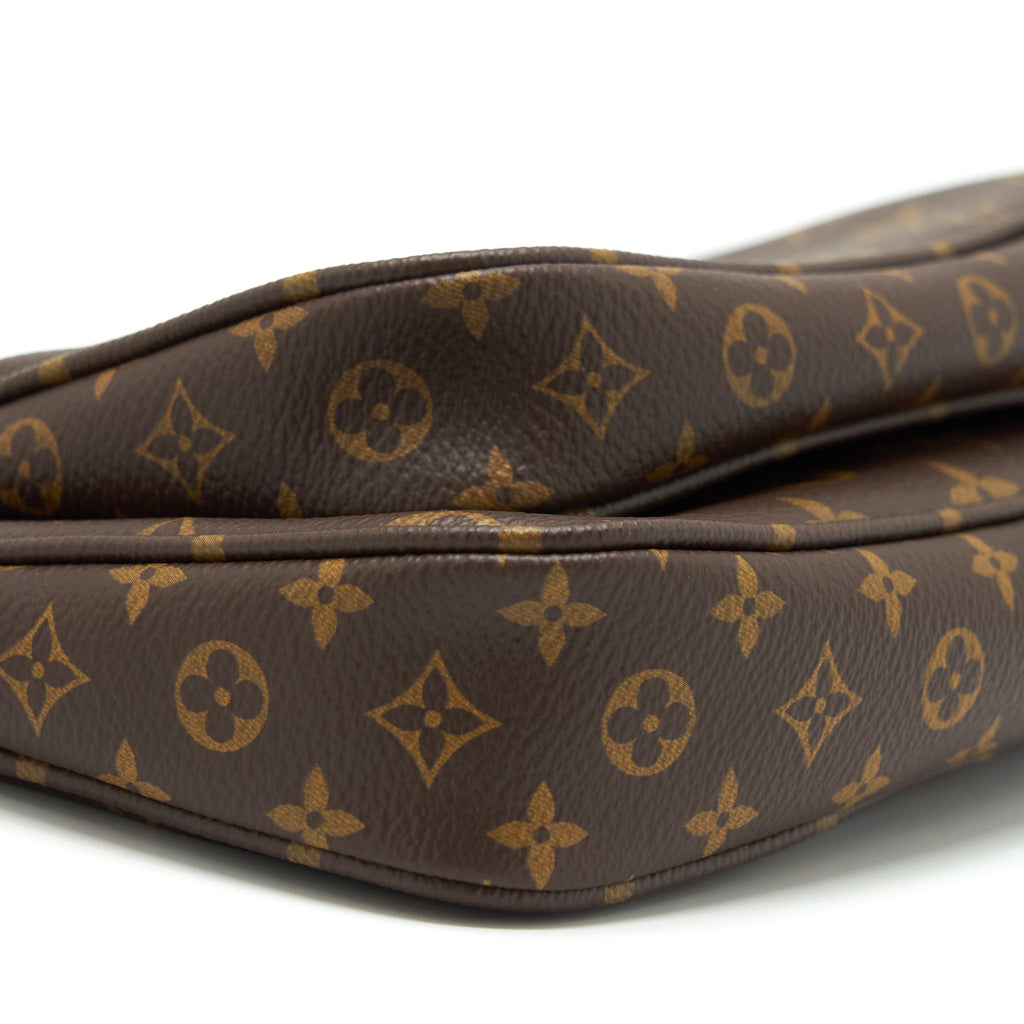 LOUIS VUITTON MULTI POCHETTE ACCESSORIES MONOGRAM CANVAS ROSE CLAIR GHW