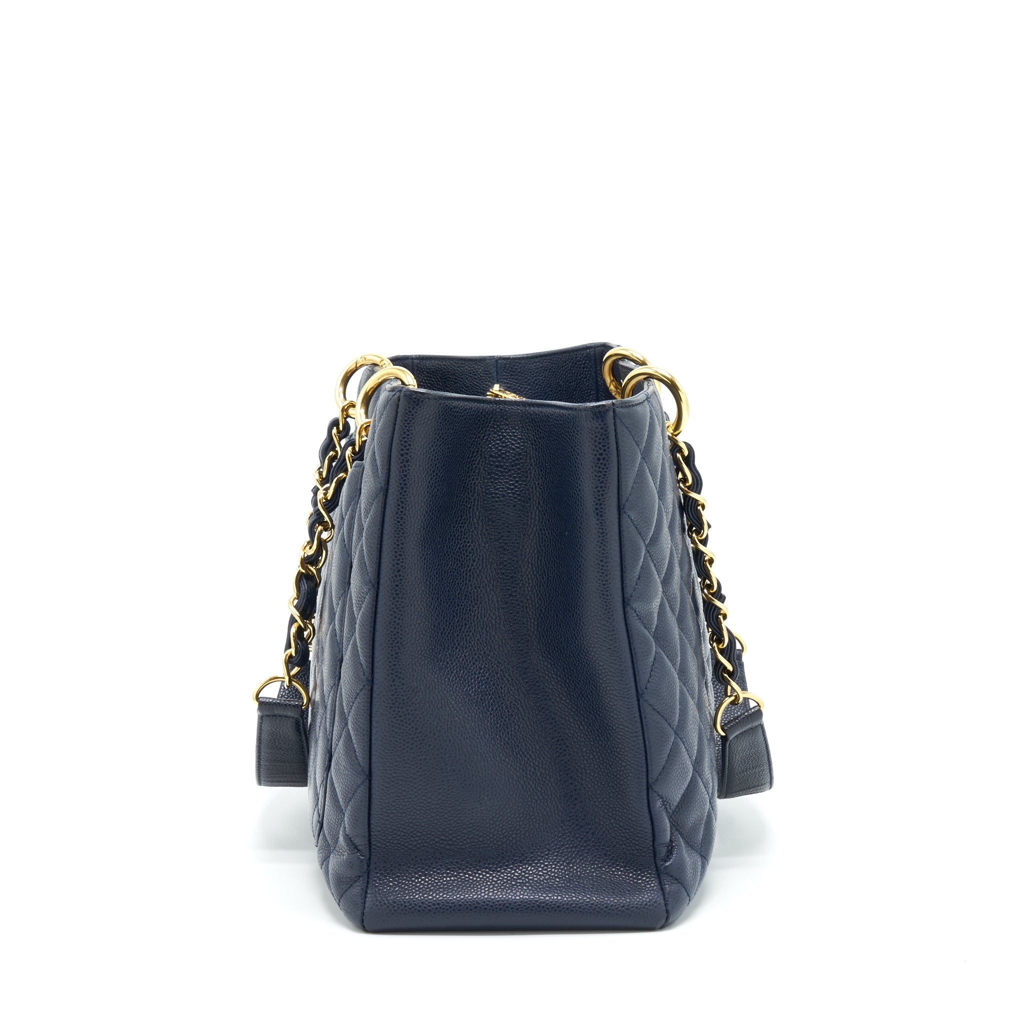 CHANEL GRAND SHOPPING TOTE XL CAVIAR NAVY GHW