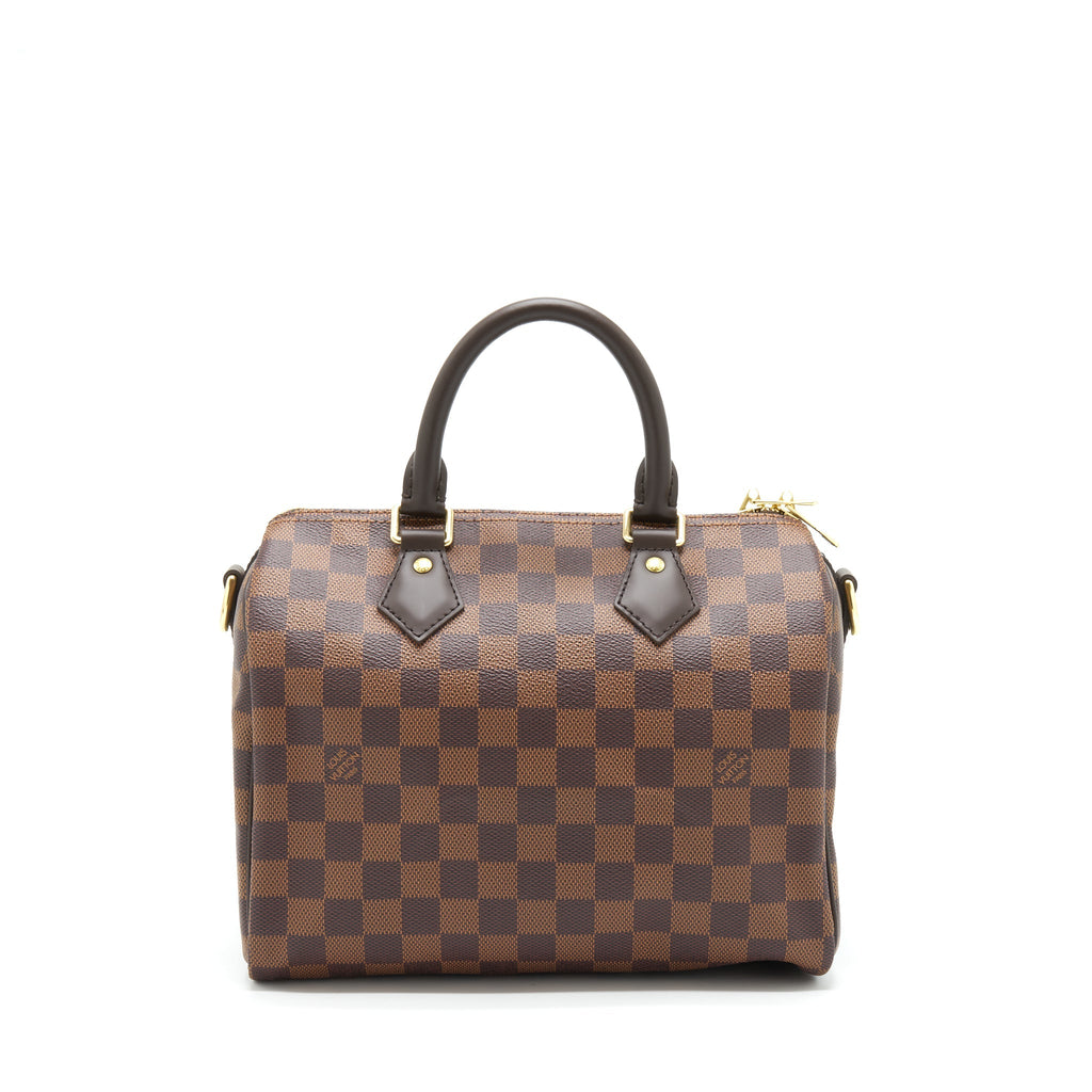 LOUIS VUITTON SPEEDY BANDOULIERE 25 DAMIER EBENE CANVAS GHW