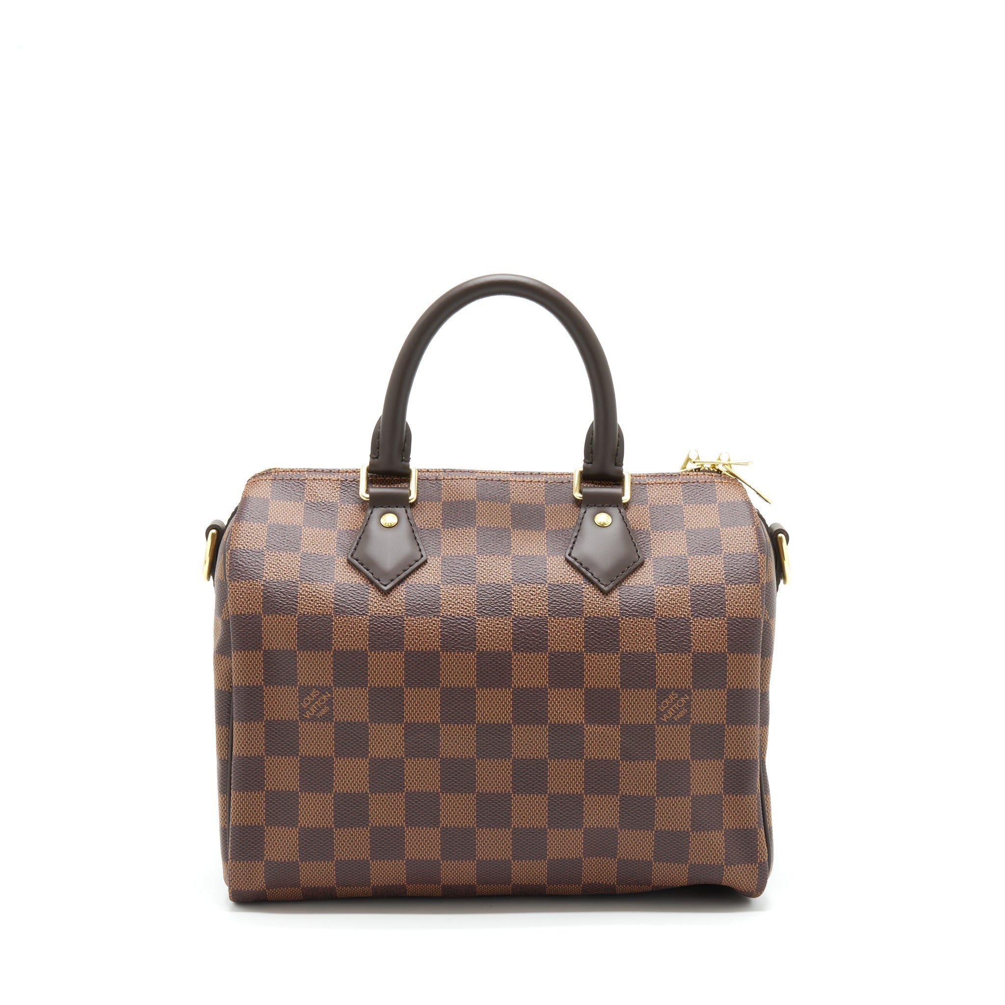 LOUIS VUITTON SPEEDY BANDOULIERE 25 DAMIER EBENE CANVAS GHW