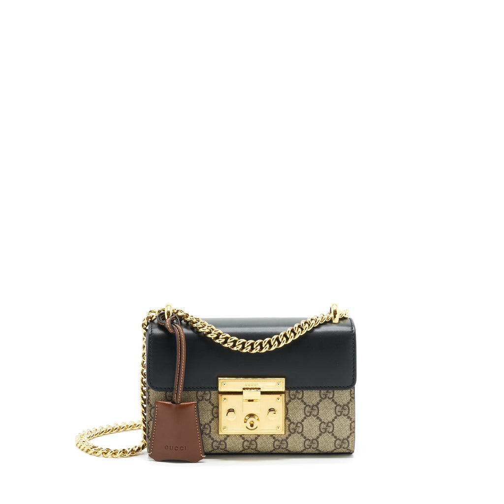 GUCCI SMALL PADLOCK GG SUPREME/CANVAS GHW