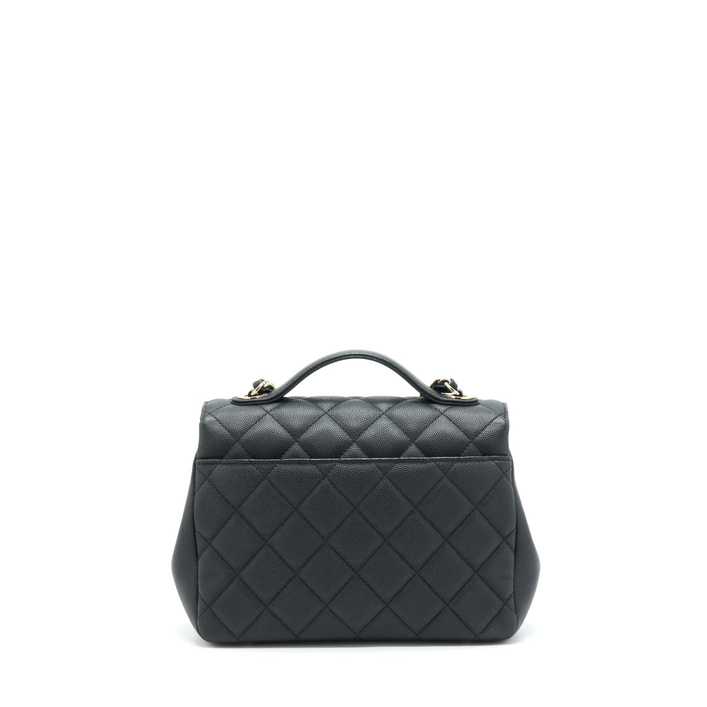 CHANEL MEDIUM BUSINESS AFFINITY CAVIAR BLACK LGHW