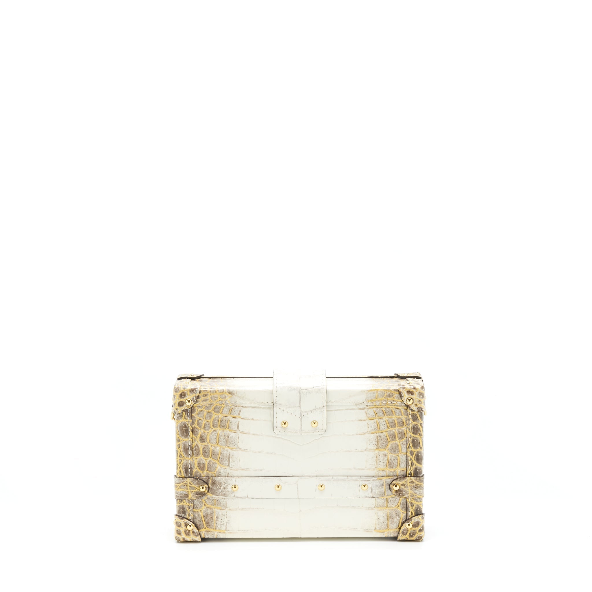 LOUIS VUITTON PETITE MALLE NILOTICUS CROCODILE WHITE GHW