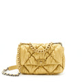 CHANEL SMALL 19 BAG LIMITED EDITION LAMBSKIN GOLD WITH GOLD/SILVER HARDWARE(MICROCHIP)