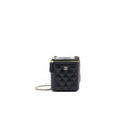 CHANEL 21C LONG VANITY WITH CHAIN LAMBSKIN BLACK WITH LGHW