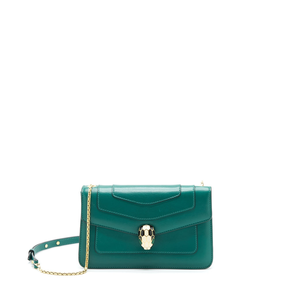 BVLGARI SERPENTI CROSSCODY BAG GREEN