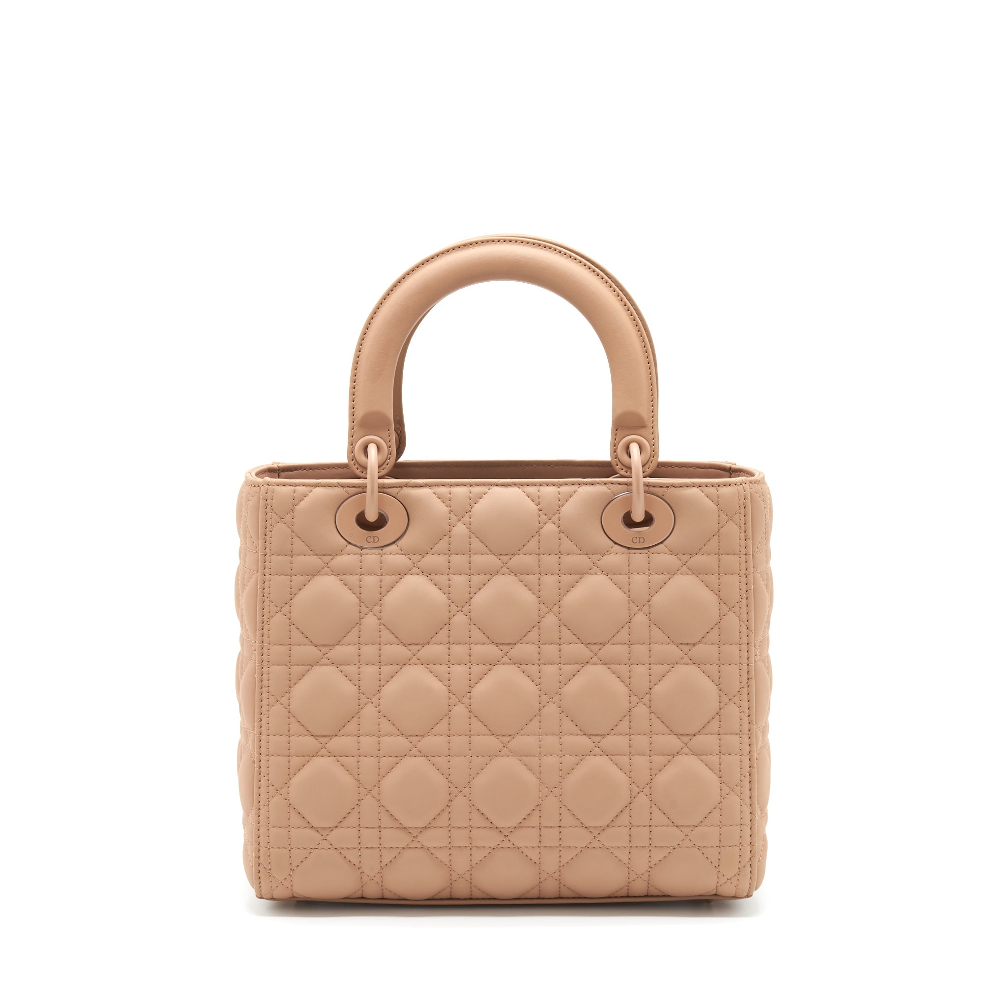 DIOR MEDIUM LADY DIOR BLUSH ULTRAMATTE CANNAGE CALFSKIN BAG