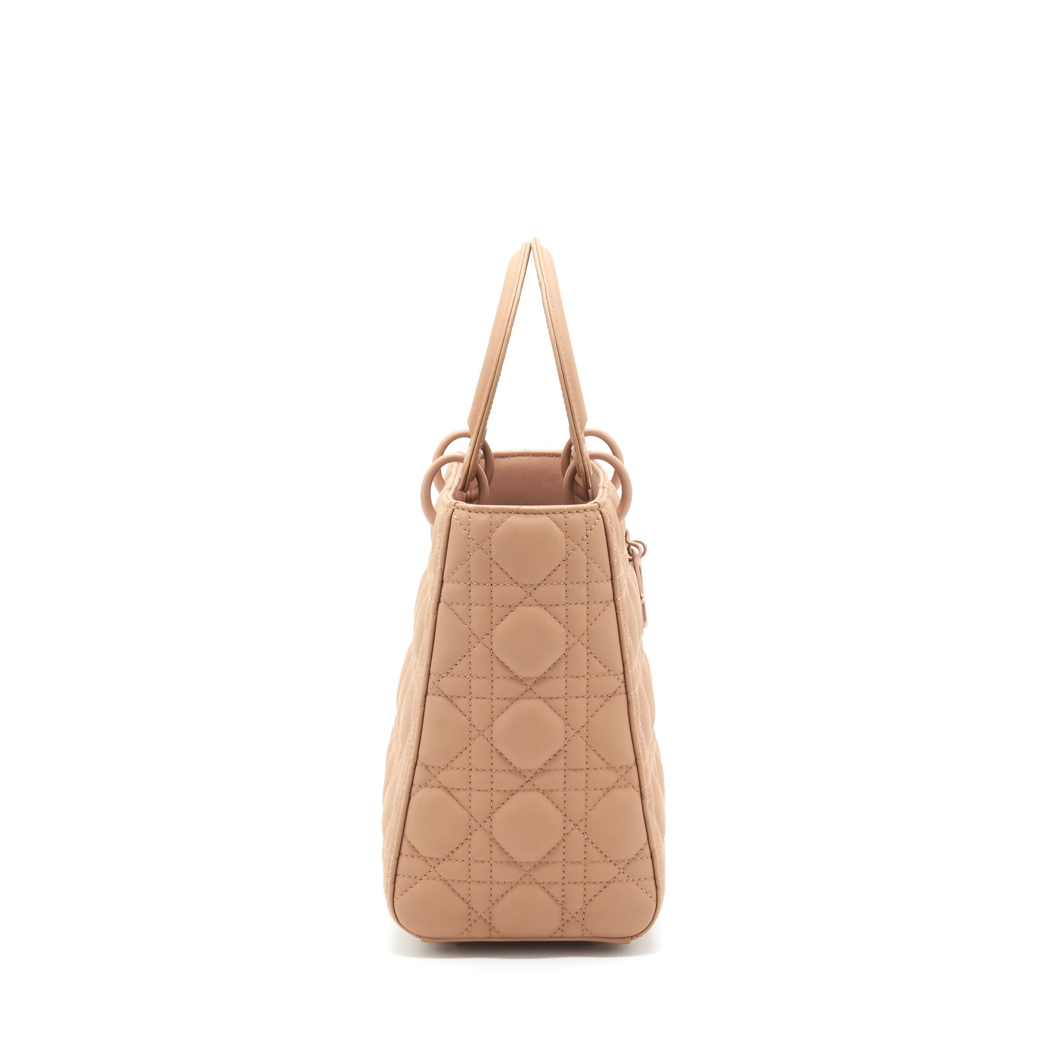DIOR MEDIUM LADY DIOR BLUSH ULTRAMATTE CANNAGE CALFSKIN BAG