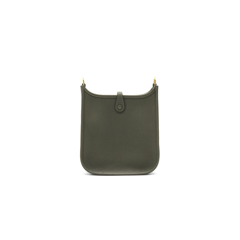 HERMES MINI EVELYNE VERT OLIVE GHW