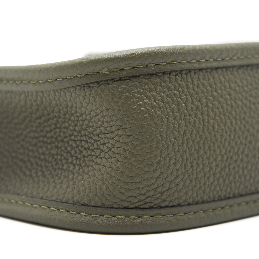 HERMES MINI EVELYNE VERT OLIVE GHW