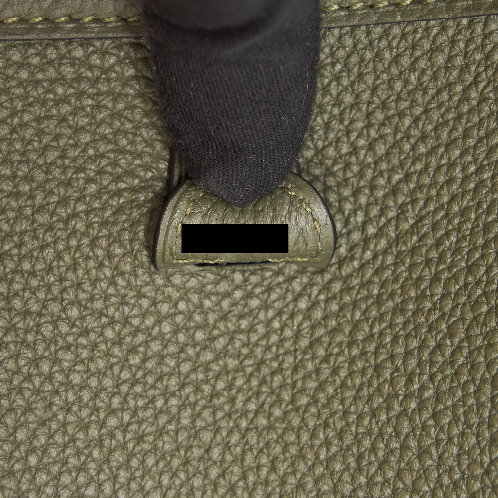 HERMES MINI EVELYNE VERT OLIVE GHW