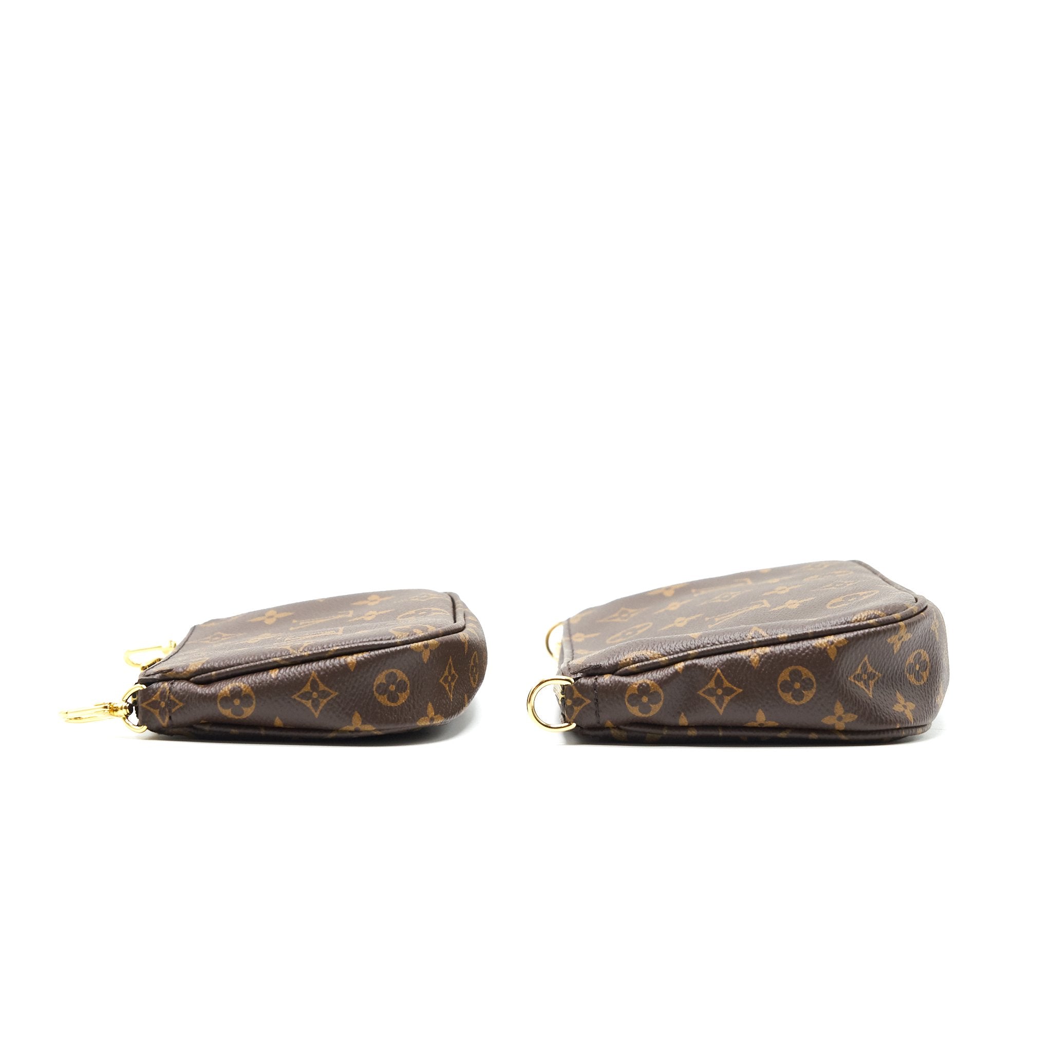 LOUIS VUITTON MULTI POCHETTE ACCESSORIES MONOGRAM KHAKI STRAP