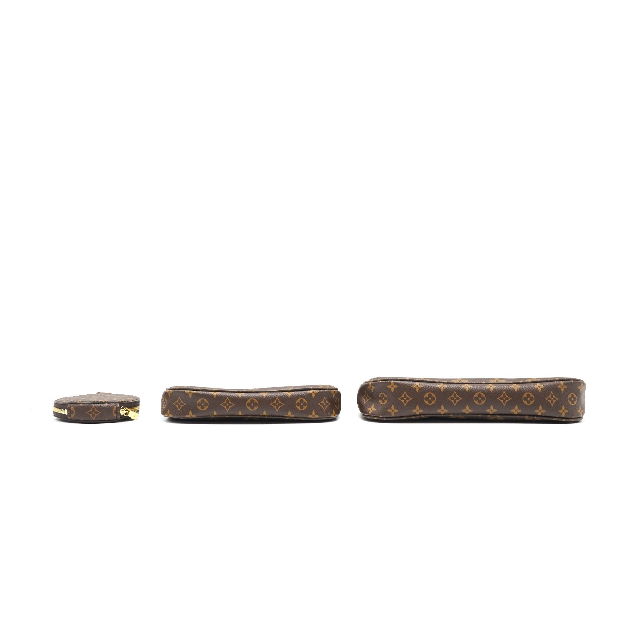 LOUIS VUITTON MULTI POCHETTE ACCESSORIES MONOGRAM KHAKI STRAP